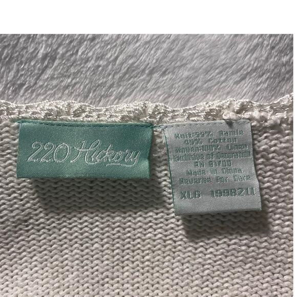 Patchwork Knit Cardigan Button Top Sz XL Cottagecore Boho Romantic Farmhouse - Picture 11 of 12